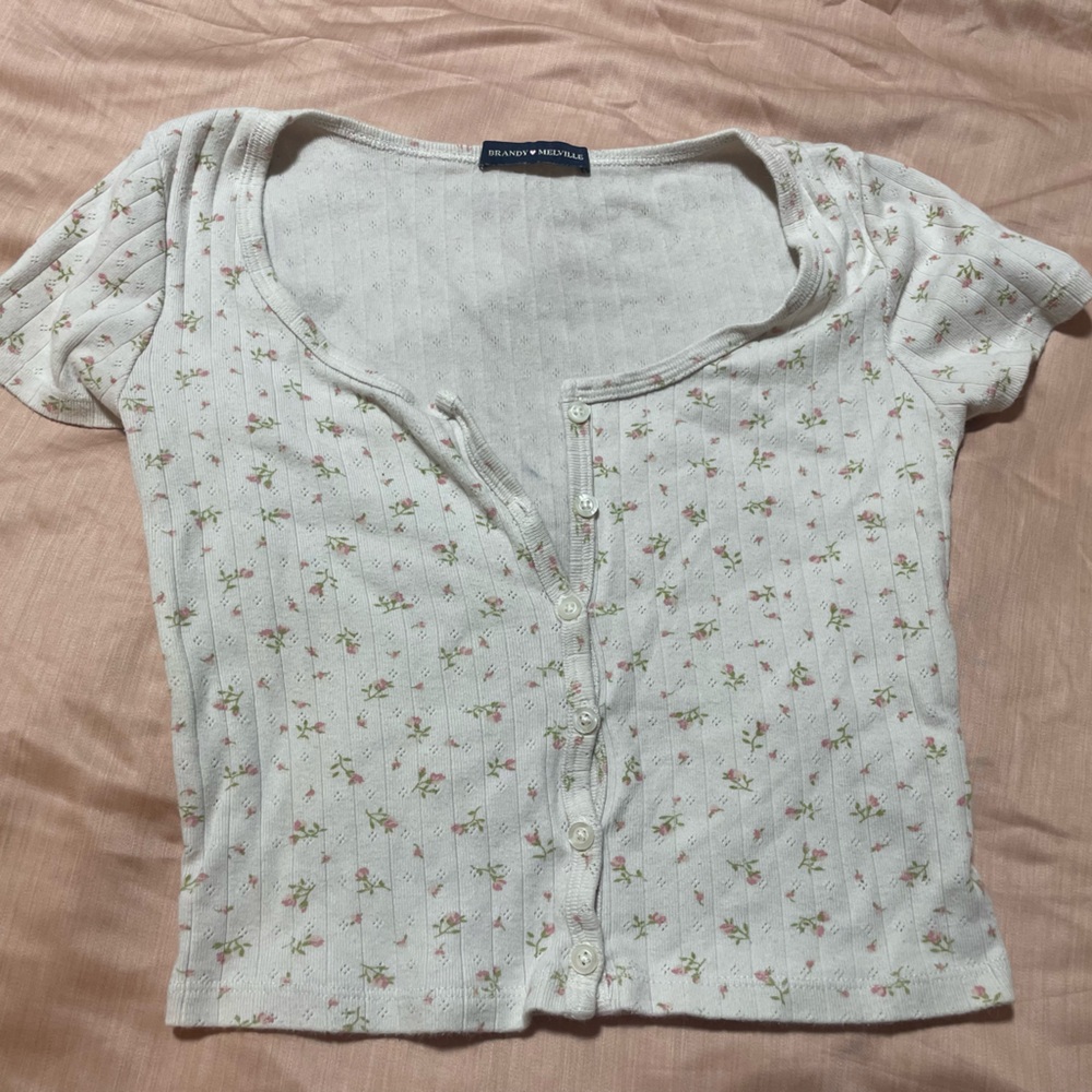 Brandy Melville Cream Crop Top
